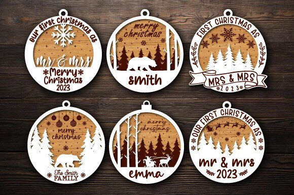 Download Christmas Ornaments Laser Cut Bundle - Ornaments Collection
