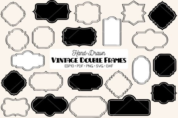 Download Vintage Frames Double | Border | Labels - Vintage Collection