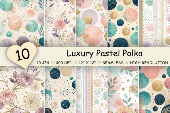 Download Luxury Pastel Polka Dots Pattern Pack - Luxury Collection
