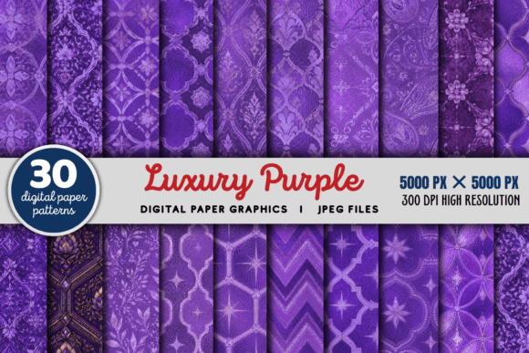 Download Luxury Purple Digital Paper Bundle - Premium Resources