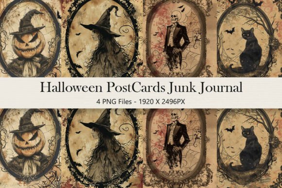 Download Vintage Halloween Postcard Clipart - Vintage Collection